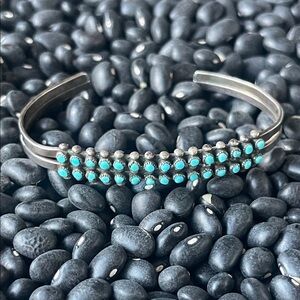native American Navajo, Sterling, Silver and Turquoise Bracelet
